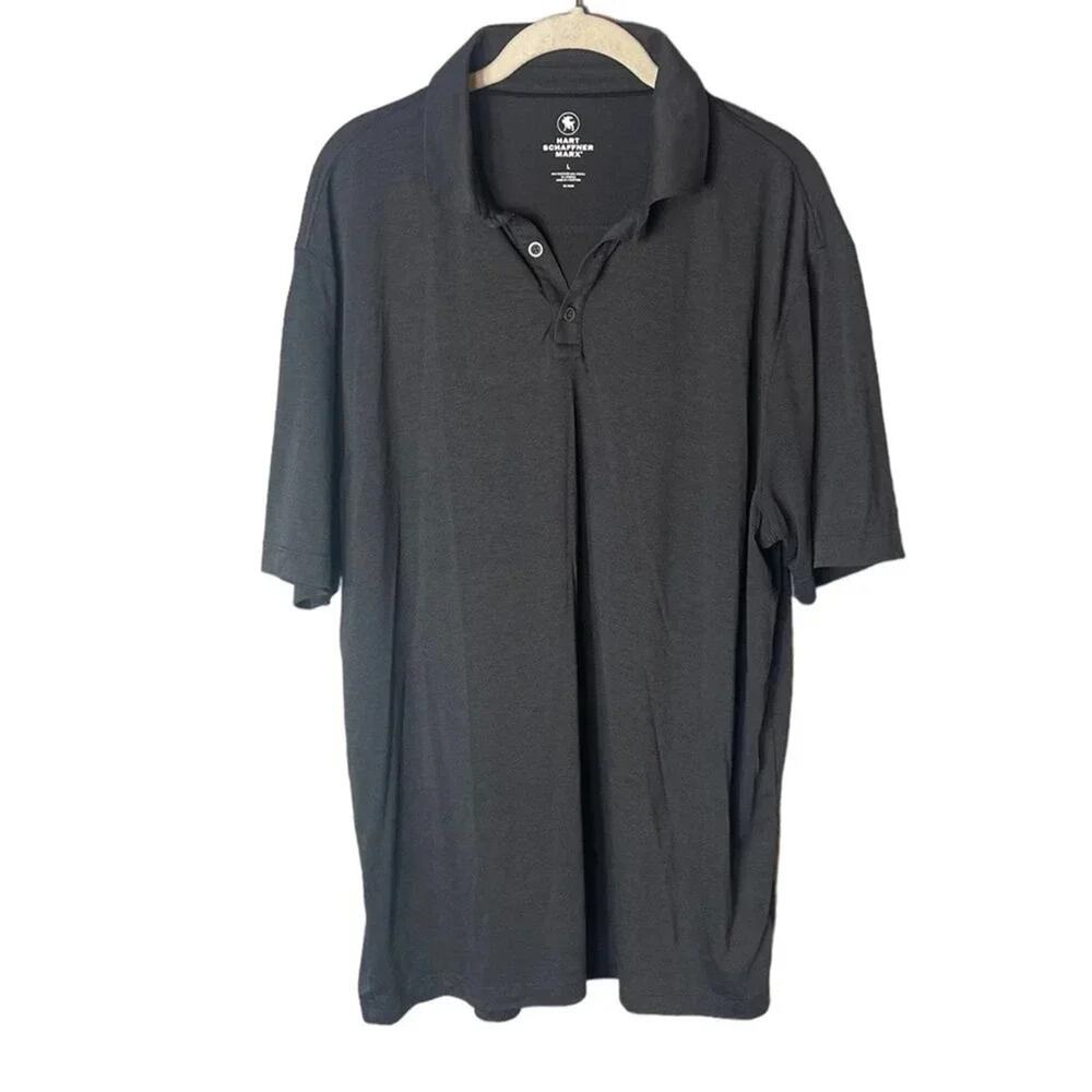 Hart Schaffner Marx Men’s Gray Short Sleeve Polo Shirt Size Large